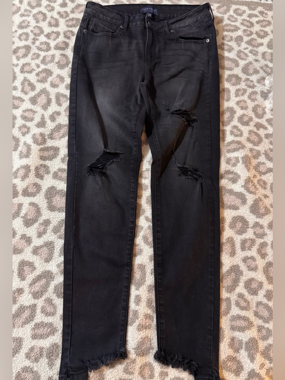Just USA Black Ripped Skinny Jeans